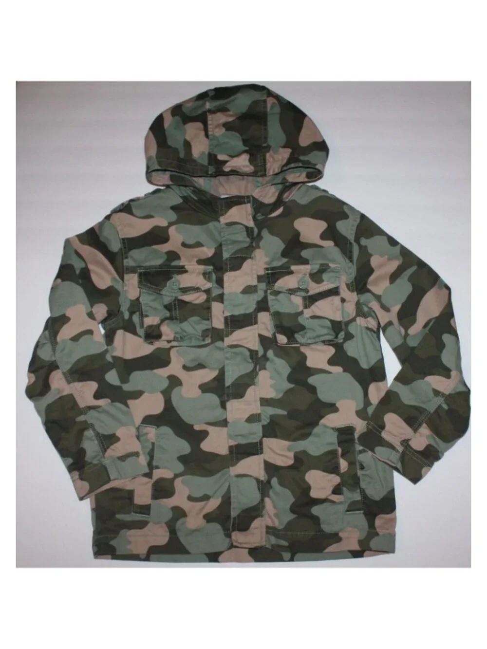 Gymboree Camp Yosemite Boy's Camo Hooded Jacket Coat in size Medium 7-8